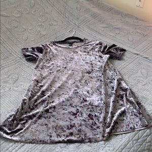 Ladies crushed velvet dress.